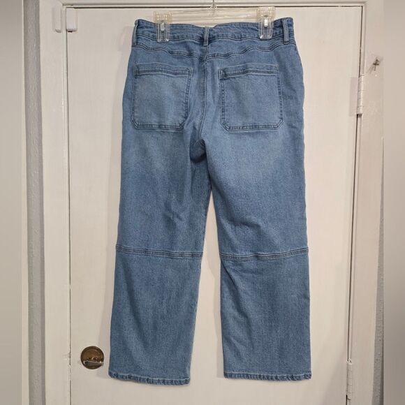 Forever 21 Patchwork Straight-Leg Jeans size 30 - Picture 8 of 13